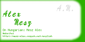 alex mesz business card